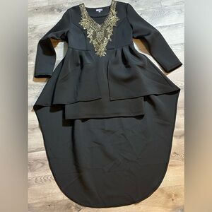 Eien Women's Asymmetric Minidress - Black - Formal Dress With Train  3XL